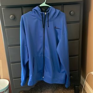 Nike blue zip up hoodie - size XL